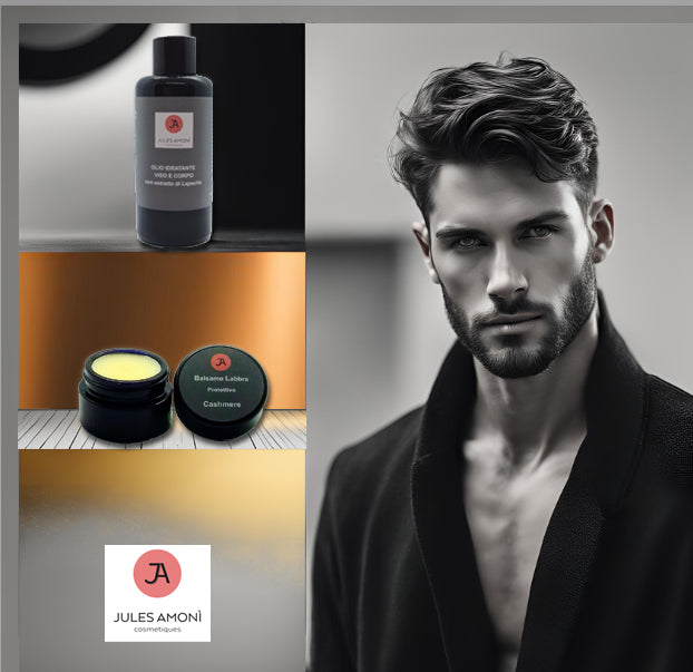 Olio-secco-uomo-idratante-viso e corpo-Jules Amonì cosmetiques