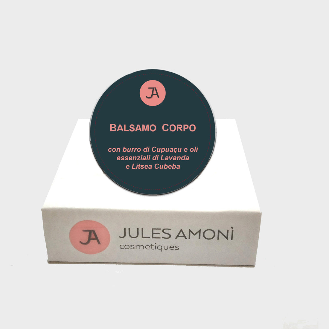 Balsamo corpo in vaseto di vetro nero