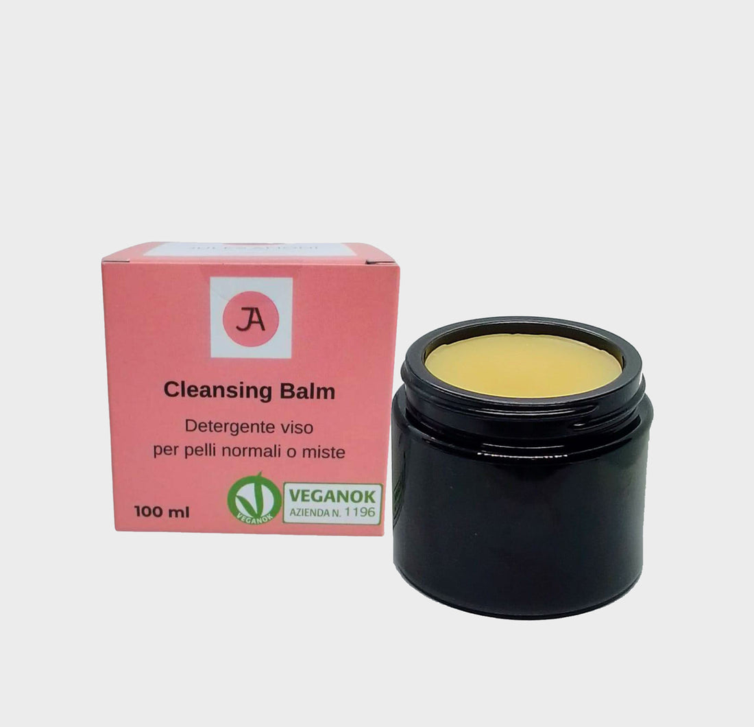 detergente-viso-cleansing balm-scatola rosa-barattolo nero-jules amoni cosmetiques