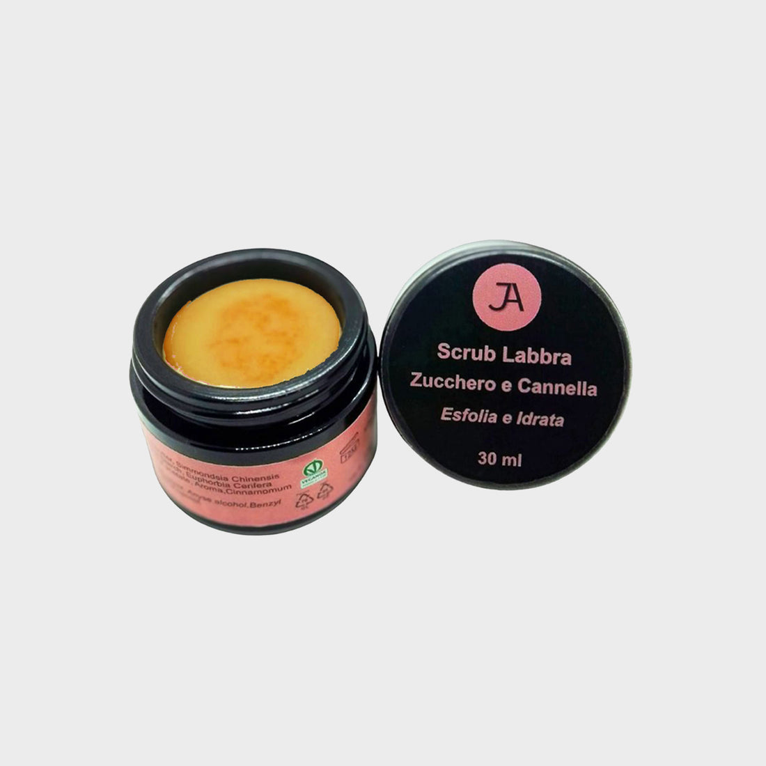 Scrub Labbra con zucchero di canna-oli essenziale cannella-Jules Amon&